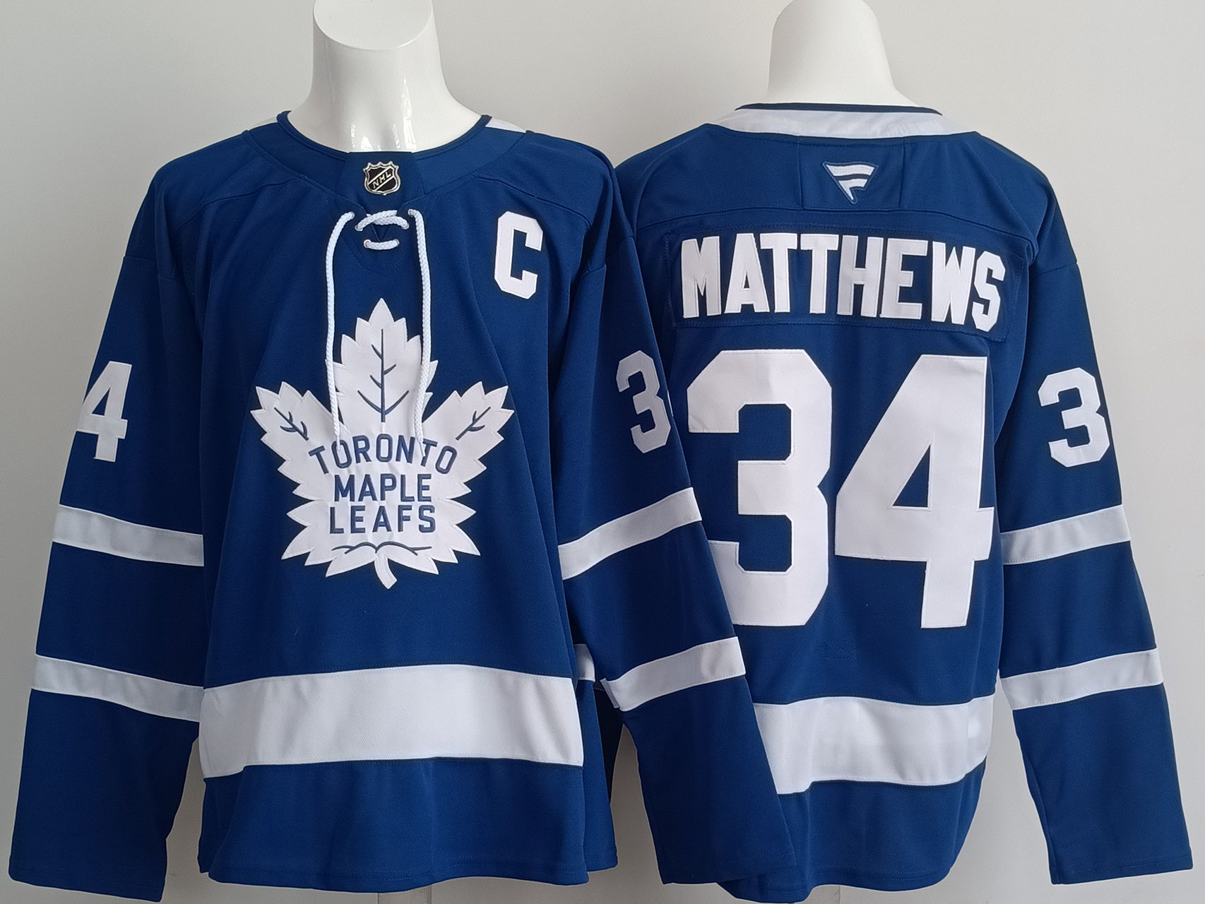 Men Toronto Maple Leafs #34 Matthews Blue 2025 Fanatics Home Premium NHL Jersey
